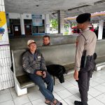 Satuan Samapta Polres Ciamis Patroli Jalan Kaki di Terminal Ciamis Beri Imbauan Kamtibmas