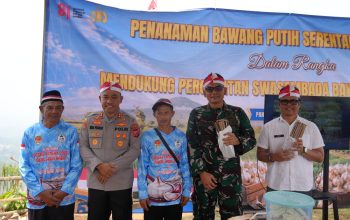 Polres Pangandaran ikut Tanam Bawang Putih Serentak di 17 Provinsi